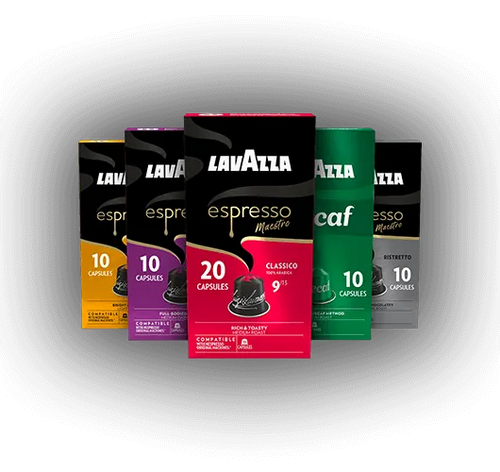 Variety pack of capsules compatible with Nespresso machines